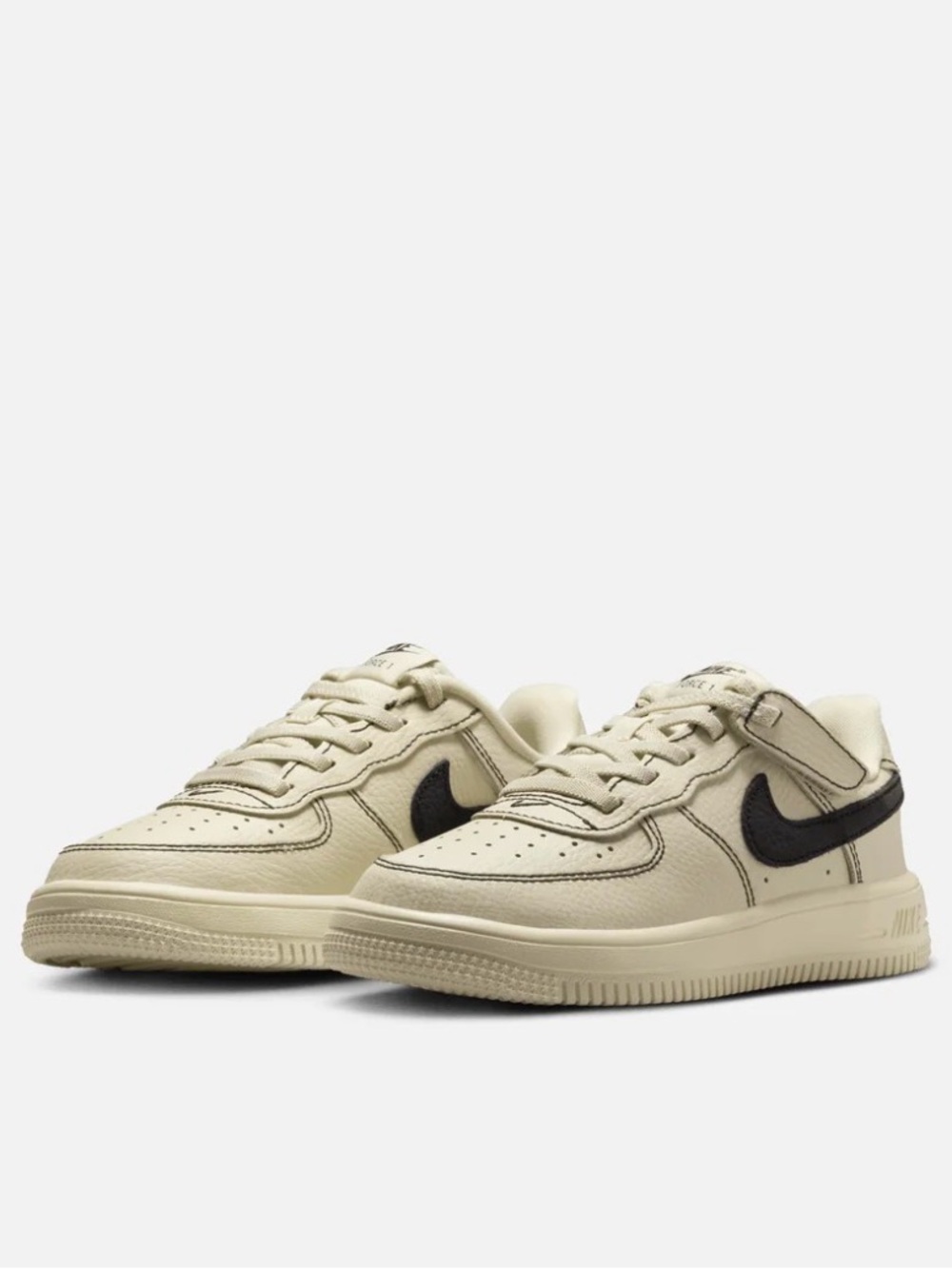 NWOB Nike Kids' Air Force 1 Low LV8 Easyon Light Khaki (PS) Size 6C